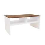 Coffee Table, 90cm White & Brown - CHCT023 - Image 2