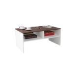 Coffee Table, 90cm White & Brown - CHCT023 - Image 3