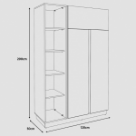 Modern Wardrobe CHWD225 - Image 4