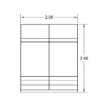 Modern Wardrobe CHWD272 - Image 2