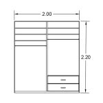 Modern Wardrobe CHWD274 - Image 2