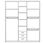 Modern Wardrobe CHWD295 - Image 2