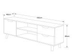 Modern tv unit 140cm - CHTV157 - Image 5
