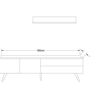 Modern tv unit 160cm - CHTV150 - Image 4