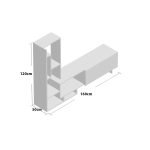 TV Unit, 160cm White - CHTV95 - Image 5
