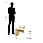 Side Table-White CHST0658 - Image 4