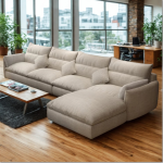 Modern Sofa with Pouf – CHSC050 - Image 3