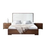 Counter Wood Super King Bed With 2 Commodes - Brown - 3 Pieces - Image 2