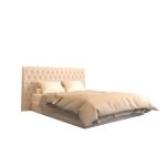 MDF Wood Bed - off-white - Image 2