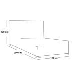 MDF Wood Bed - off-white - Image 3