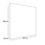 Italian chipboard Wood Bedroom 4 Pieces - Grey and Brown - Image 2