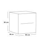 Italian chipboard Wood Bedroom 4 Pieces - Grey and Brown - Image 3