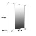 European wood Bedroom Set 5 Pieces - Beige and Grey - Image 5