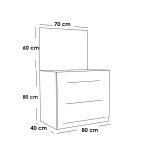 European wood Bedroom Set 5 Pieces - White - Image 4