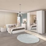 MDF Wood Bedroom set 4 Pieces - White