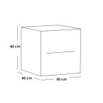 MDF Wood Bedroom set 4 Pieces - White - Image 3