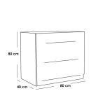 MDF Wood Bedroom set 4 Pieces - White - Image 5