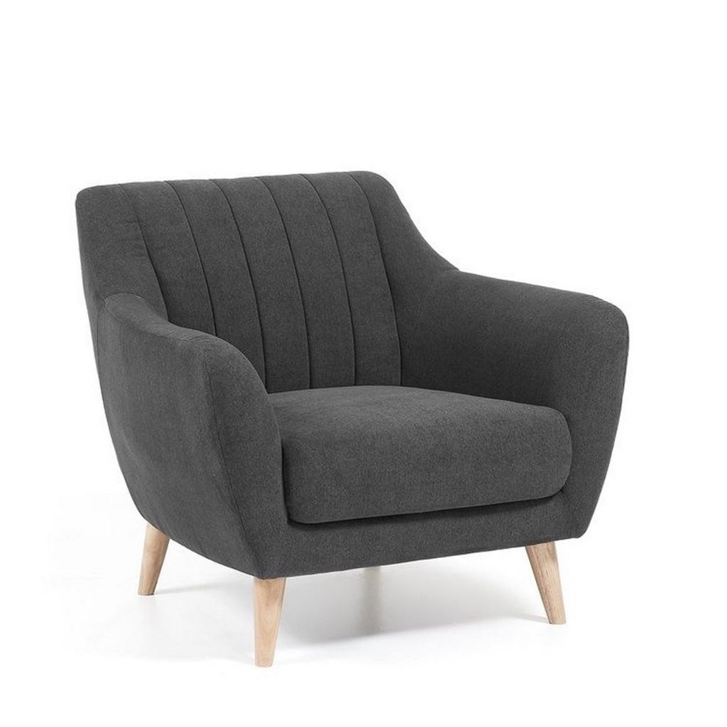 CHCH.21 Beech wood Arm Chair - Grey - Image 1