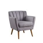 Beech wood Arm Chair - Grey