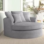 Beech Wood and Linen Side Chair