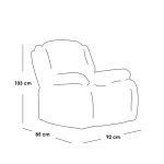 Musky Wood And Linen Reclancer Chair - Grey - Image 2