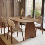 Dining Table Set with 4 Curved Chairs – CHDRS008