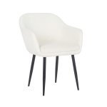 Dining Table Set with 6 Cream Boucle Chairs – CHDRS011 - Image 4