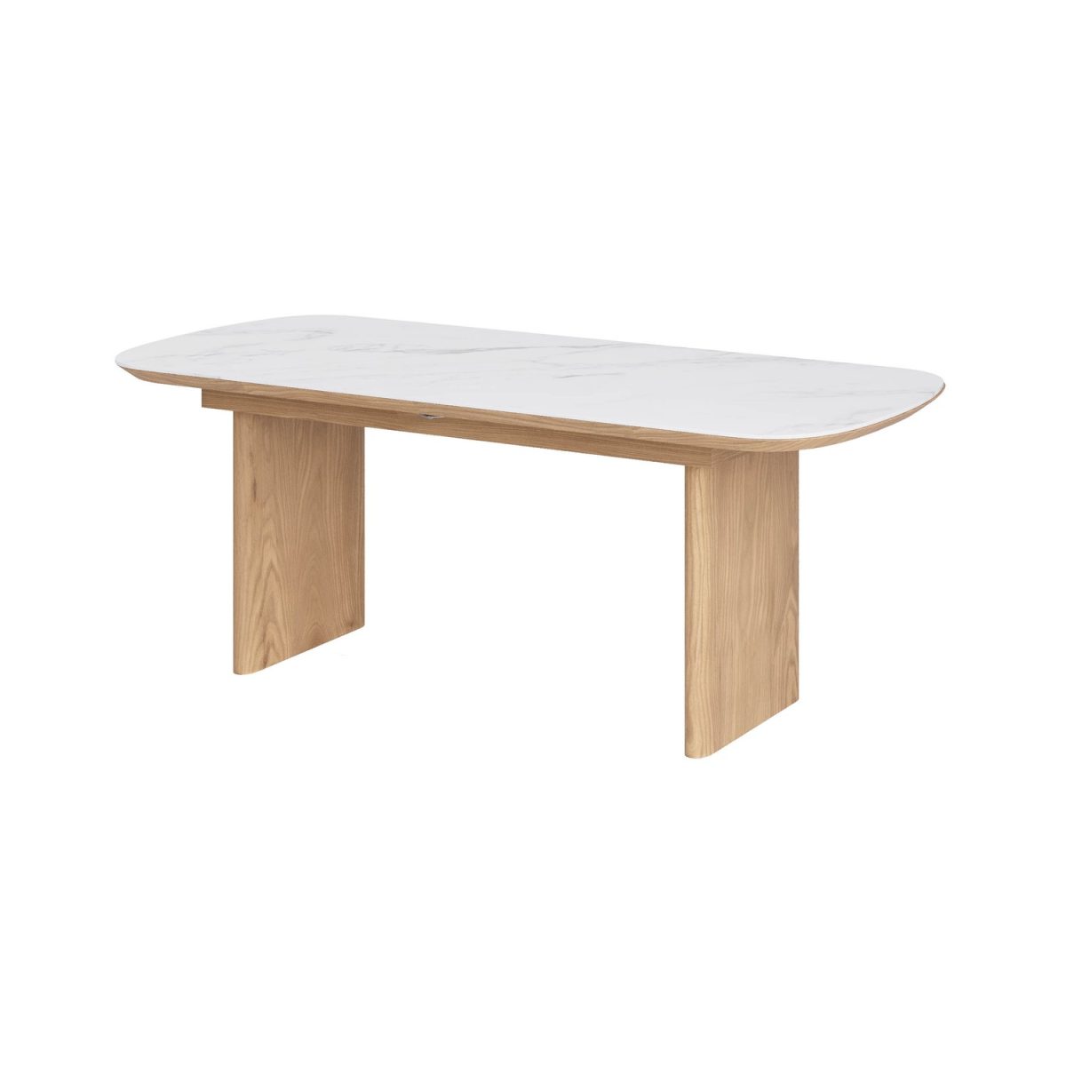 Ceramic and Oak Dining Table and 6 Oak Curved Dining Chairs – CHDRS012 - Image 3