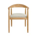 Ceramic and Oak Dining Table and 6 Oak Curved Dining Chairs – CHDRS012 - Image 5