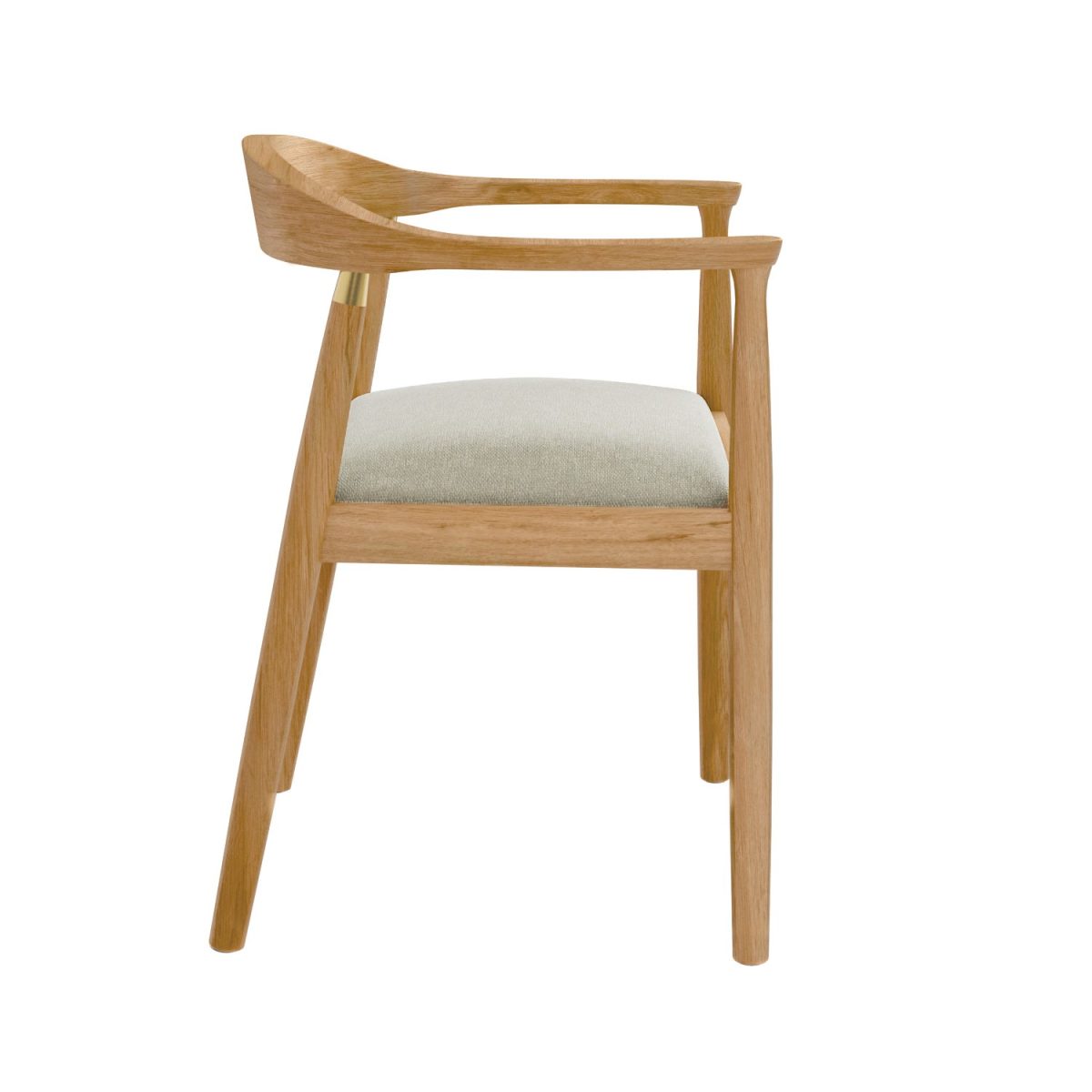 Ceramic and Oak Dining Table and 6 Oak Curved Dining Chairs – CHDRS012 - Image 6