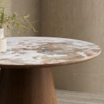 Round Ceramic Dining Table Set with 4 Piped Chairs – CHDRS014 - Image 5