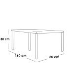 Beech Wood and Linen Fabric Dining Room set 7 pieces - Brown and Grey - Image 2