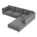 Beech Wood L-Shape Sofa - Grey - Image 2