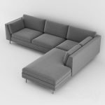 Beech Wood L-Shape Sofa - Grey