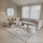 Beech Wood and HP treated linen fabric L-Shape Sofa - Beige