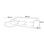 Beech Wood L-Shape Sofa - Beige - Image 2