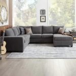 Beech wood and Linen U-Shape Sofa