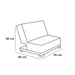 Swedish Wood and Velvet Jaguar Fabric Living Room Set 2 pieces Grey - Image 3