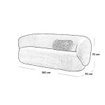 Beech wood and linen 2 Seater Sofas and Chair - Off white - Image 2