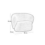 Beech wood and linen 2 Seater Sofas and Chair - Off white - Image 3