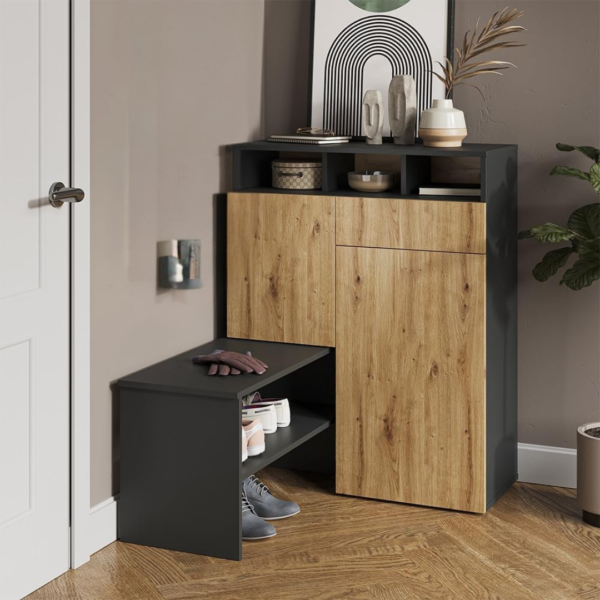 Shoe Rack with movable banquette – CHSR080