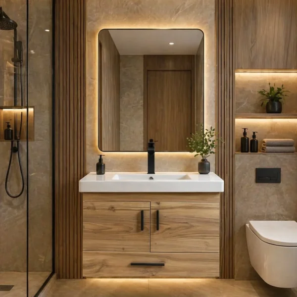Bordium 80 cm Bathroom Vanity with Basin – 2 Soft-Close Drawers + Door CHBS817