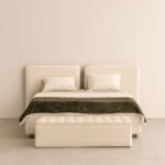 Modern bed 170x200cm - Brown x Off-white CHBD116