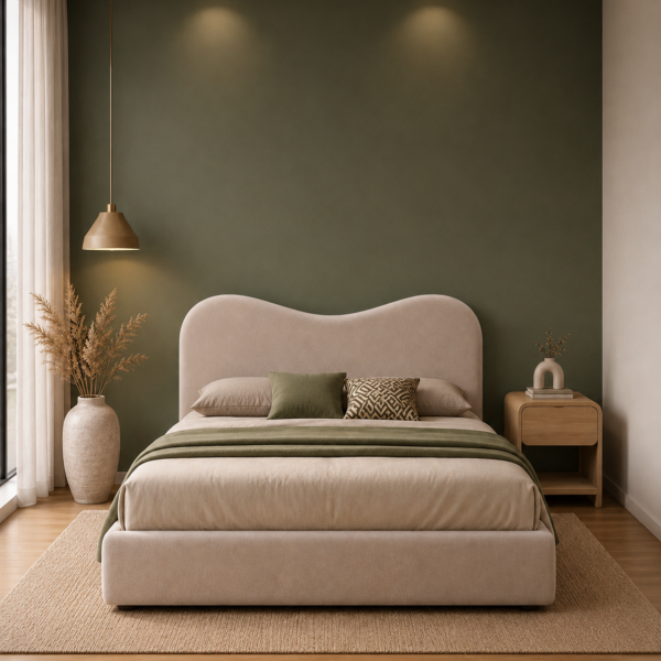Modern Upholstered Button Tufted Bed – Velvet Bed Frame, Thi Wood Frame - CHBDN008