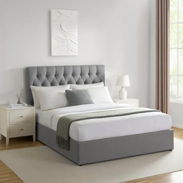 Button Tufted Bed – CHBDN03-GRY
