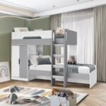 Kids Bunk Bed Frame & Wardrobe – CHBRK002