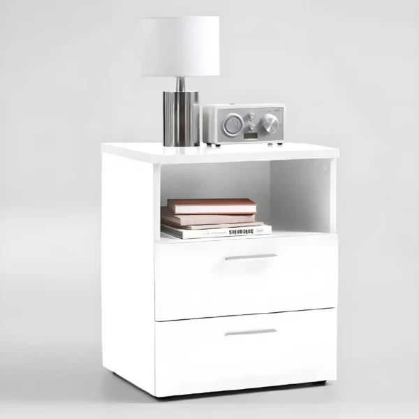 Modern white MDF Bedside – CHBS002