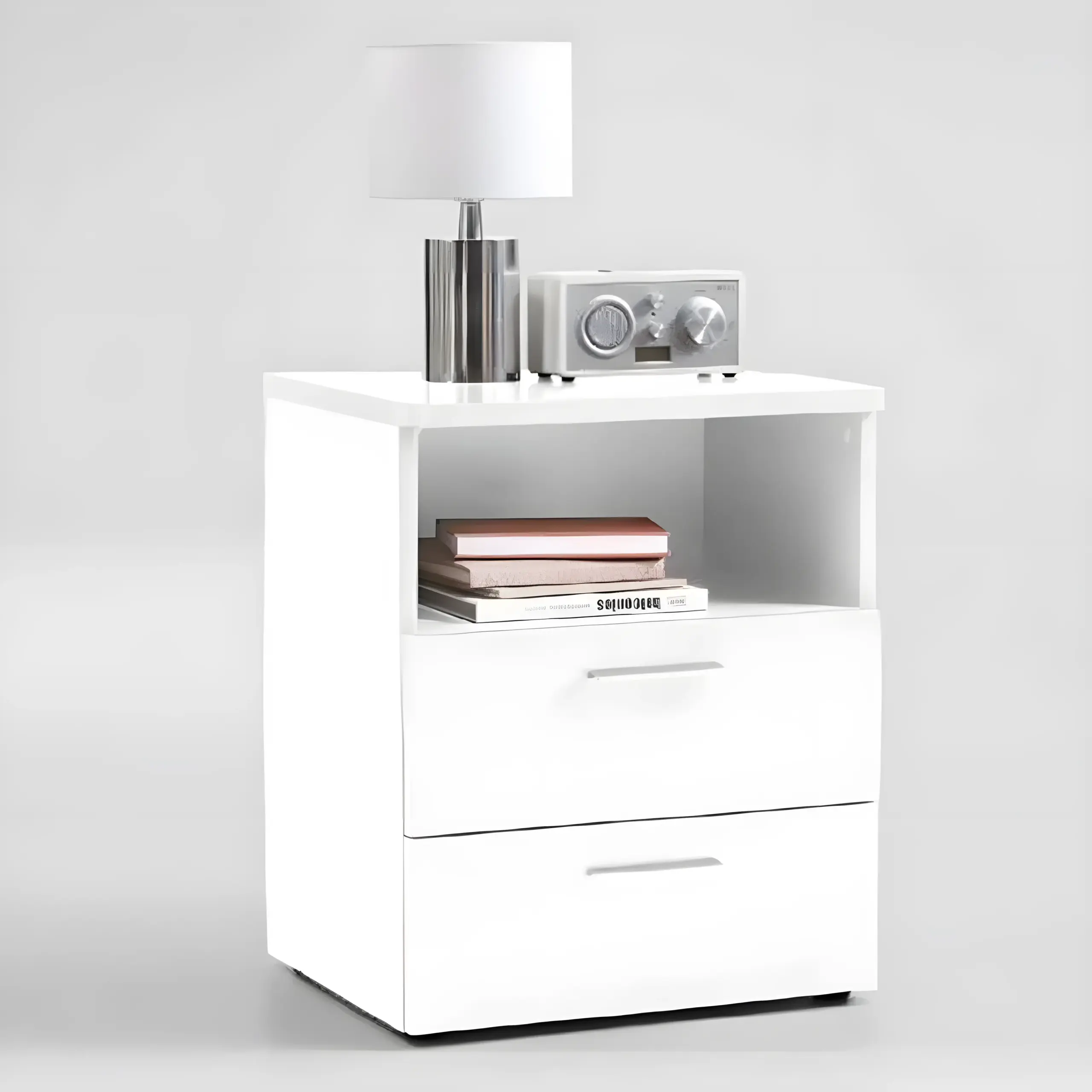 CHBS002 Modern white MDF Bedside – CHBS002 - Image 1