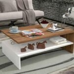 Coffee Table, White & Brown – CHCT024