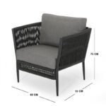 Modern Outdoor Rope Armchair | Weather-Resistant Patio Chair - CHOTCH-H21 - Image 11